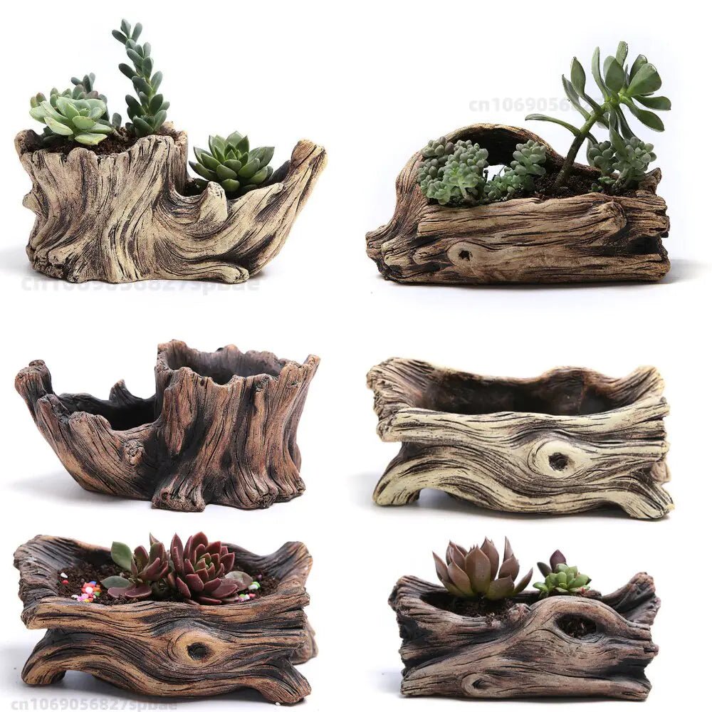 Tree - Shaped Resin Succulent Planter: Perfect for Any Space! - Thrifty Delights