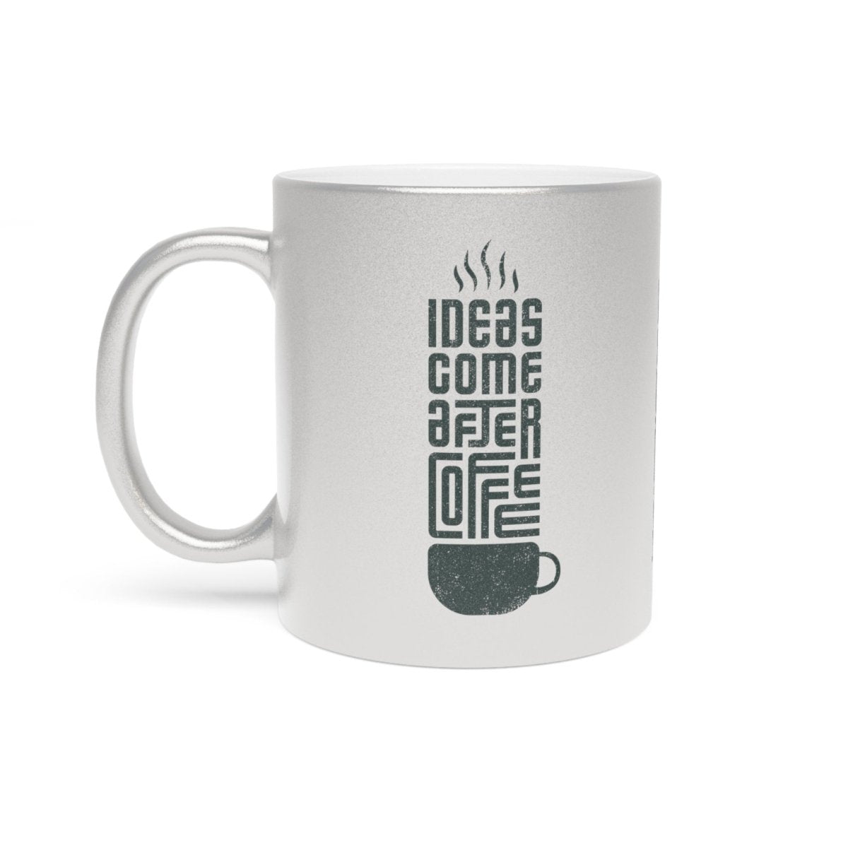 Coffee Ideas Metallic Mug (Silver\/Gold) - Thrifty Delights