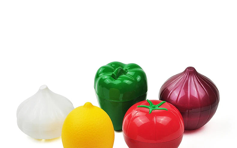 1pc Creative Kitchen Refrigerator Vegetable Fruits Crisper Containers Onion Avocado Tomatoes Lemon Fresh Storage Box