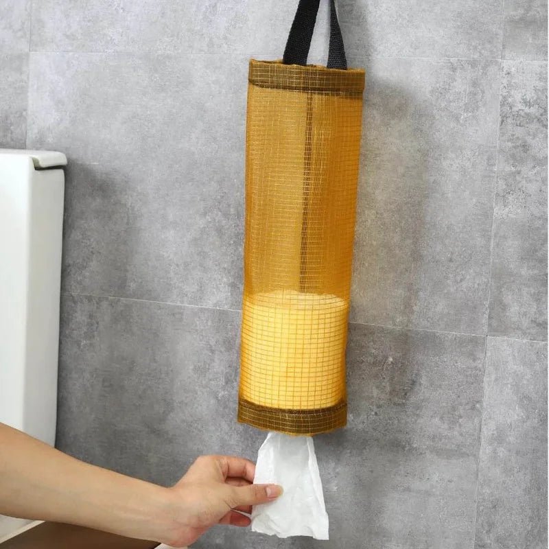 Home Grocery Bag Holder Wall Mount Plastic Bag Holder Dispenser Hanging Storage Trash Garbage Bag Kitchen Garbage Organizer - Thrifty Delights