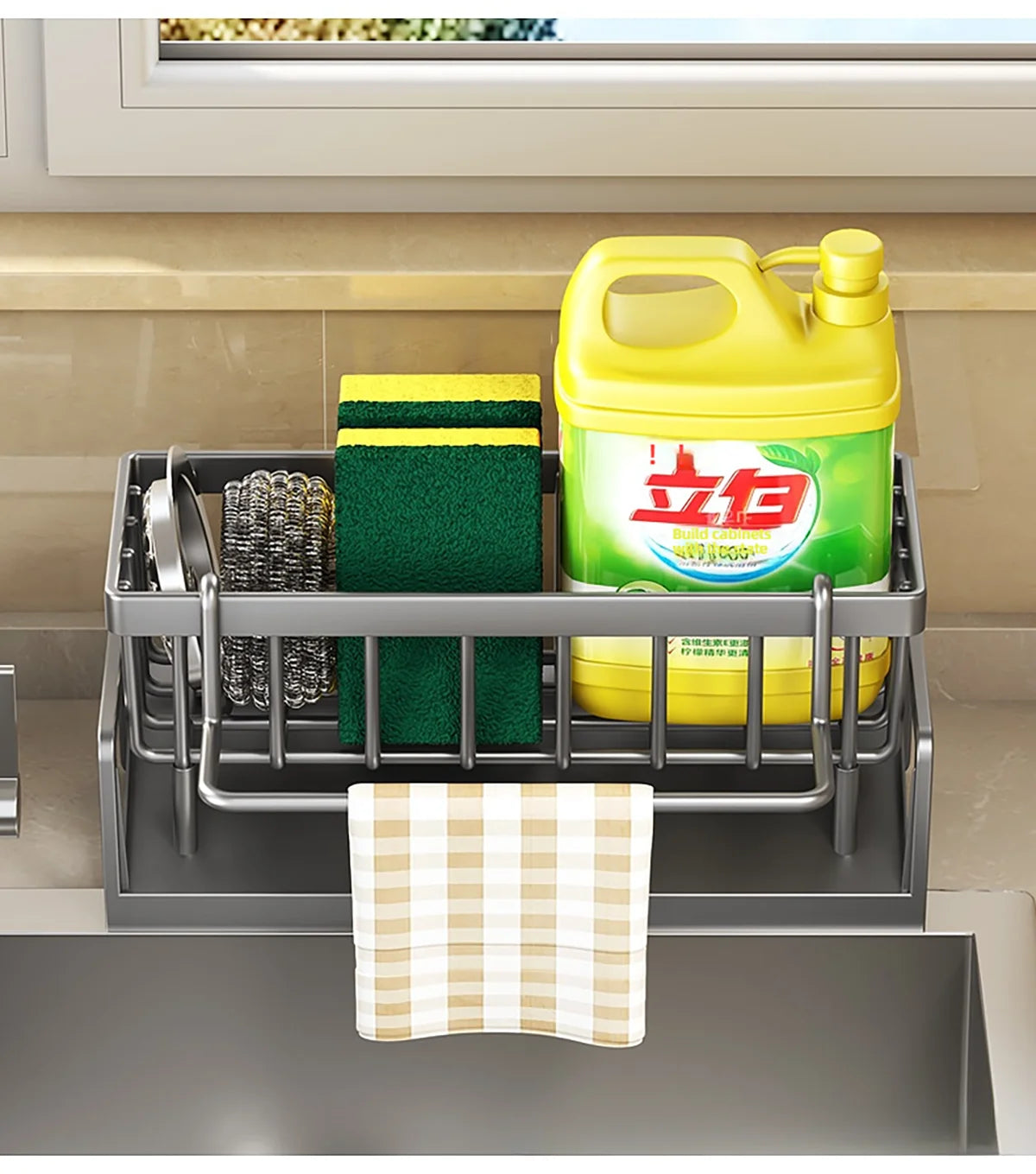 Kitchen Sink Drain Rack Organizer Sponge Storage Faucet Holder Soap Drainer Dishcloth Towel Rack Kitchen Sink Organizer