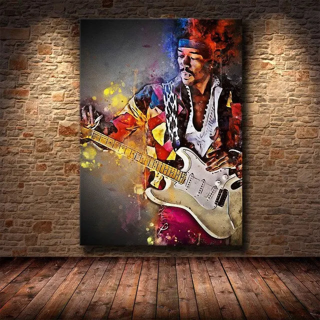 Rock & Roll Pop Art Star Canvas Wall Art | Graffiti Band Portraits & Posters for Home and Office Decor