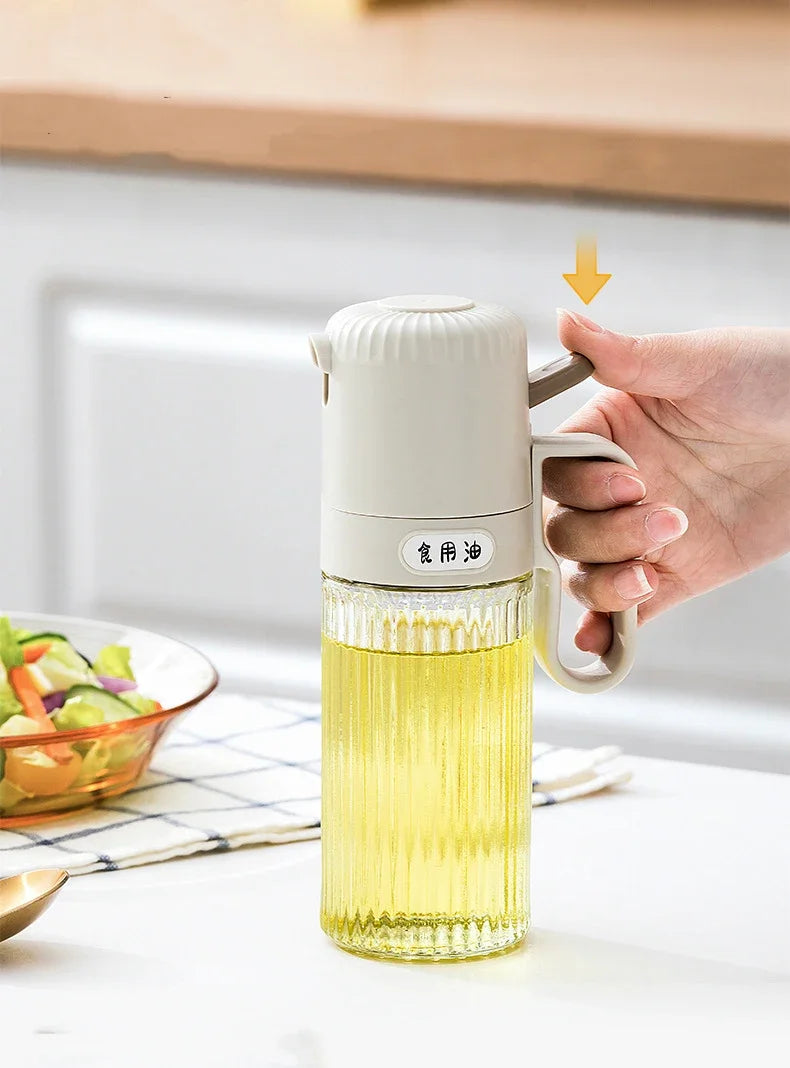250ml Kitchen Oil Spray Bottle Glass Cooking Anti-leakage Olive Oil Storage Bottle BBQ Air Fryer Oil Dispensers Sprayer Mister