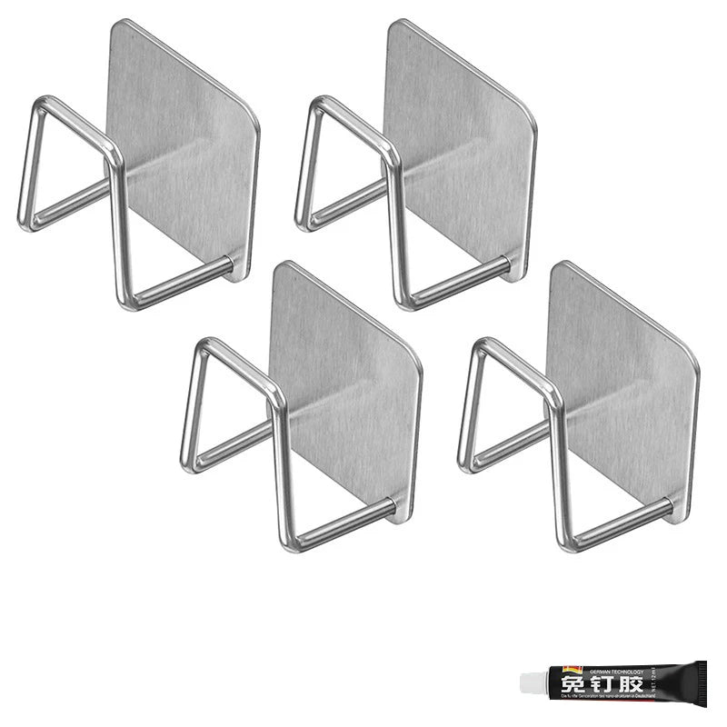 Kitchen Sponges Racks Self Adhesive Sink Sponges Drain Drying Rack Holders Kitchen Sink Accessories Dropshipping Stainless Steel - Thrifty Delights