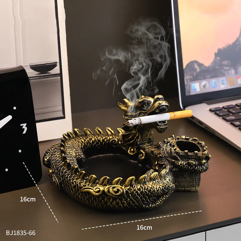Retro Dragon Ashtray – Artistic & Multifunctional Gift for Him