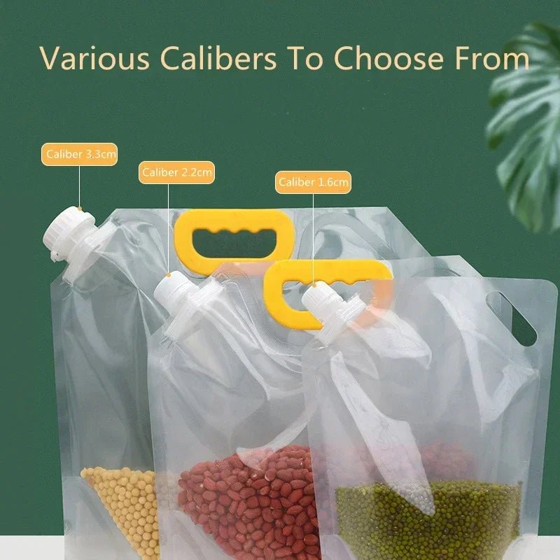 Grains Storage Packaging Bag Rice Dispenser Insect Proof Food Storage Sealed Bag Bean Container Kitchen Organizer with Nozzle - Thrifty Delights