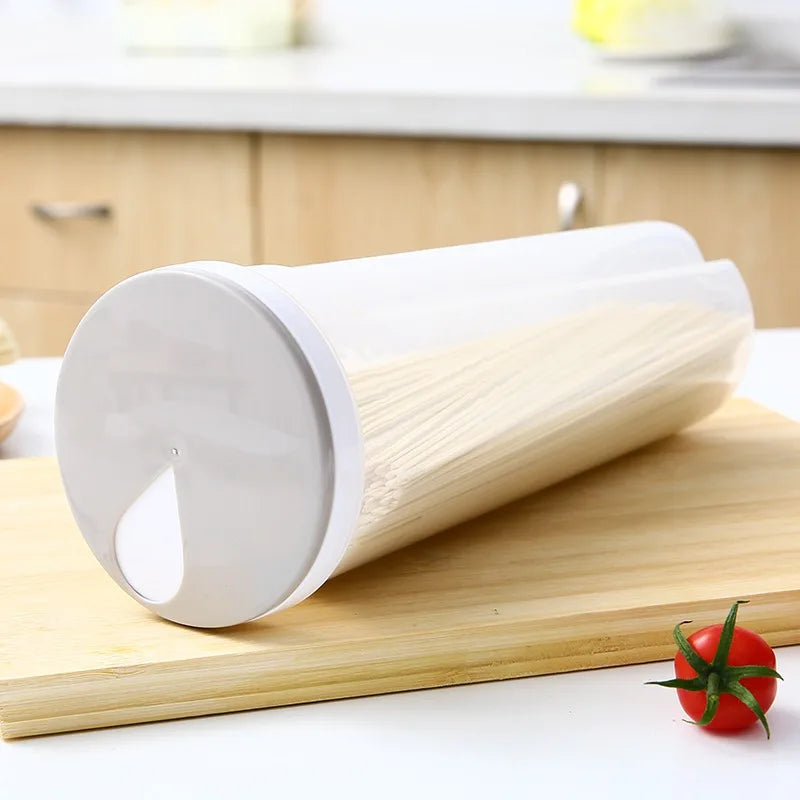 Noodle Jar Food Storage Containers Grain Locking Lid Flour Visualization Cylindrical Cover Kitchen Can Refrigerator Organizer