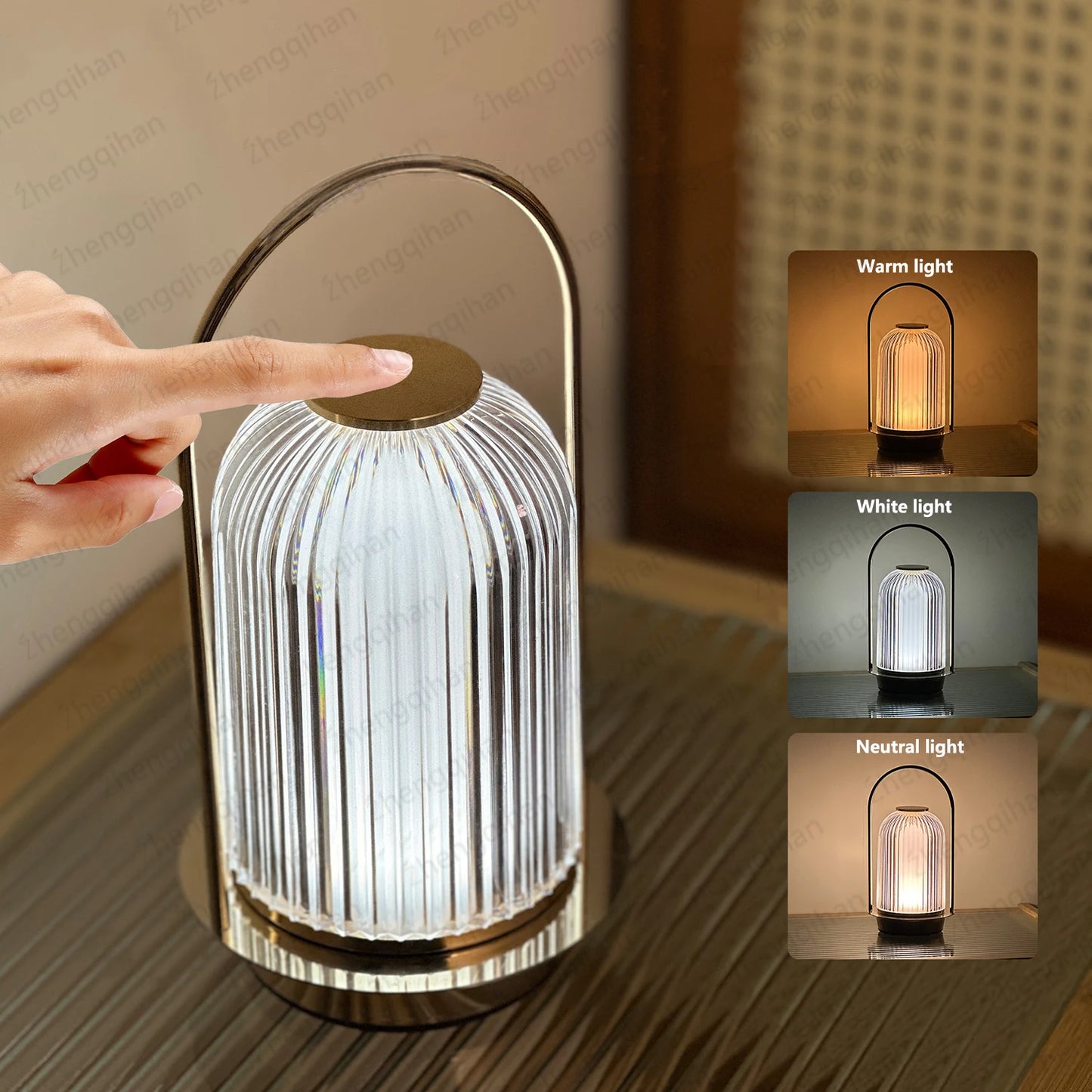 Wireless Crystal Table Lamp – Rechargeable LED Touch Bedside Night Light for Bedroom, Bar & Coffee Décor