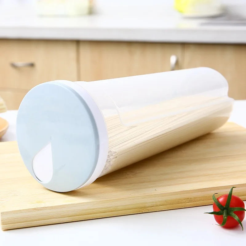 Noodle Jar Food Storage Containers Grain Locking Lid Flour Visualization Cylindrical Cover Kitchen Can Refrigerator Organizer