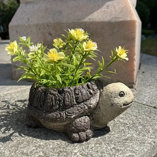 Turtle Flower Pot Succulent Flower Pot Mini Resin Plant Pot Resin Succulent Pot For Garden Office Desktop Table Ornament