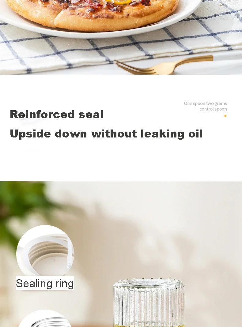 250ml Kitchen Oil Spray Bottle Glass Cooking Anti-leakage Olive Oil Storage Bottle BBQ Air Fryer Oil Dispensers Sprayer Mister