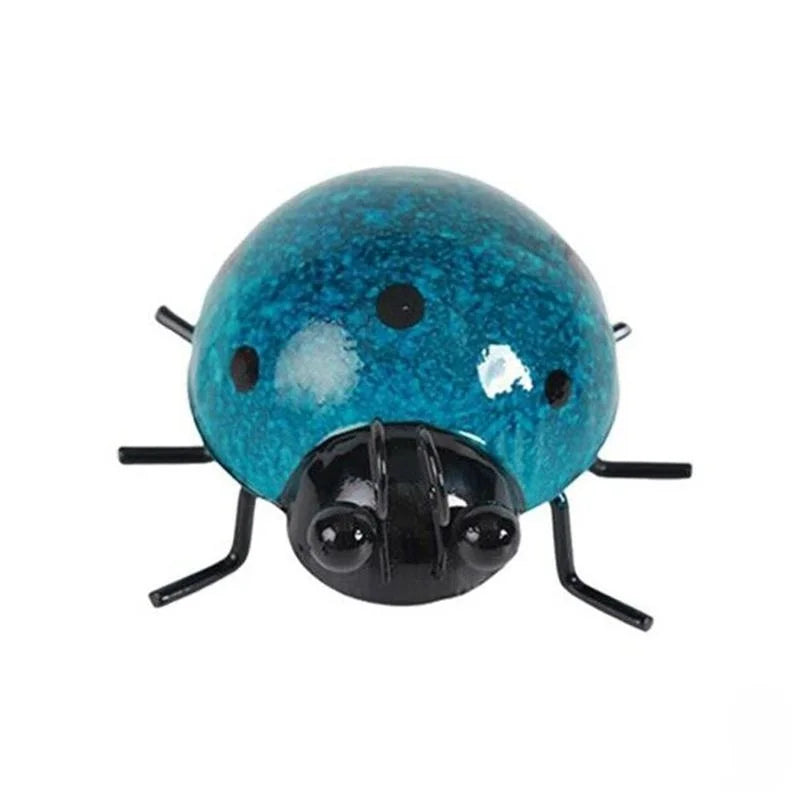 Whimsical Metal Ladybug Wall Decor – Mini Beetle Fence Hanger Sculpture for Garden, Patio & Home Charm