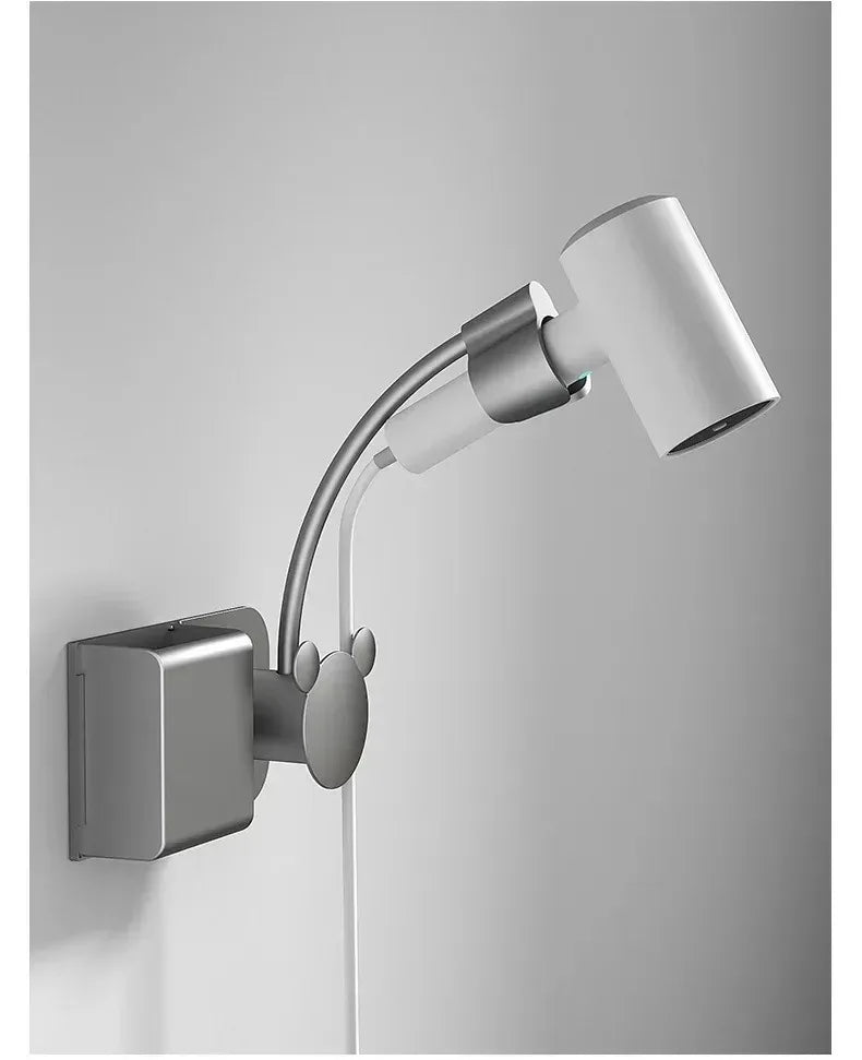 Adjustable Wall-Mounted Hair Dryer Holder – No Punching, Hands-Free Storage Rack with Universal Air Duct Design