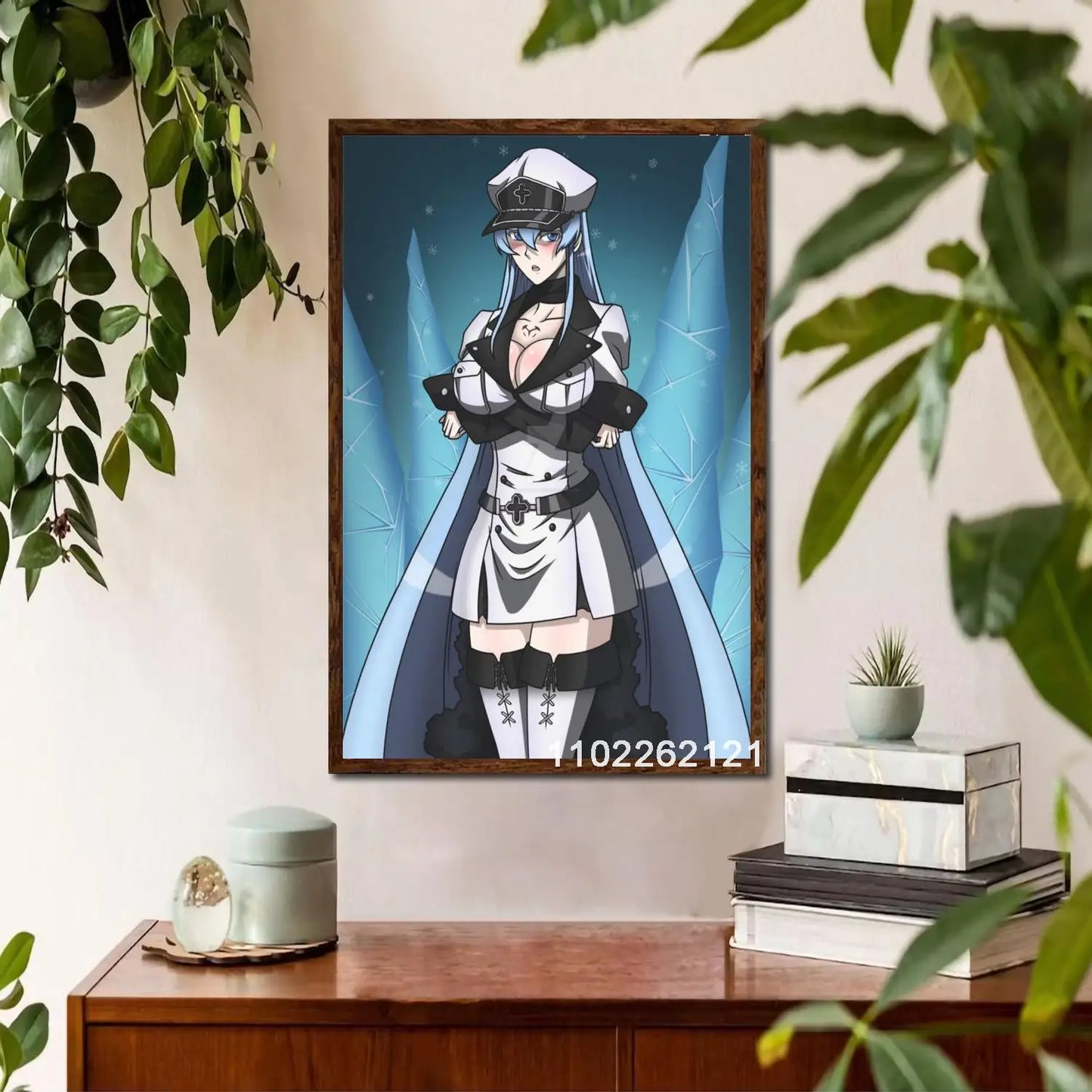 Esdeath Anime Wall Art Poster Personalized Canvas Decor for Modern Family Bedrooms Ideal Gift for Anime Lovers x Inches Home De