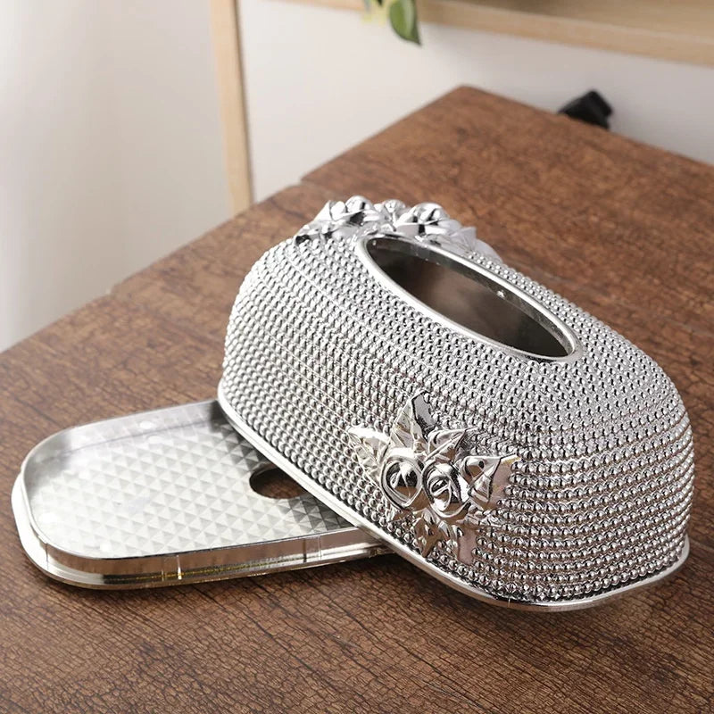 Creative Desktop Kitchen Pumping Tray European Acrylic Tissue Box Fashion KTV Hotel Tissue Box Bar Napkin Box Tissue Boxes