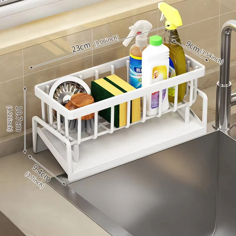 Kitchen Sink Drain Rack Organizer Sponge Storage Faucet Holder Soap Drainer Dishcloth Towel Rack Kitchen Sink Organizer