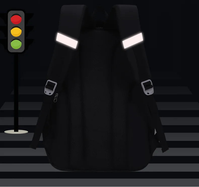 New Pink Large Capacity Spine Protection Backpack for Middle and High School Students with Hanging Accessories Girls Children's