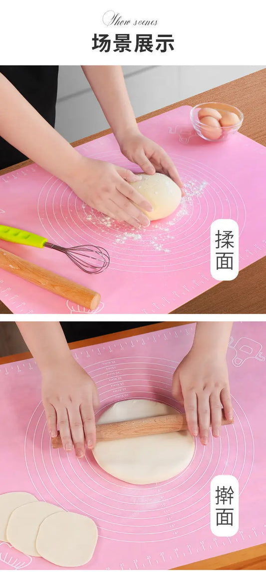 Silicone Baking Mat Pizza Dough Maker Pastry Kitchen Gadgets Cooking Tools Utensils Bakeware Kneading Accessories Lot - Thrifty Delights