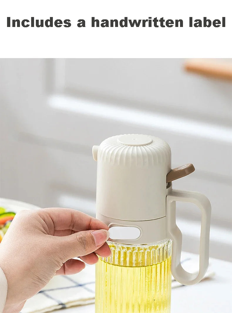 250ml Kitchen Oil Spray Bottle Glass Cooking Anti-leakage Olive Oil Storage Bottle BBQ Air Fryer Oil Dispensers Sprayer Mister