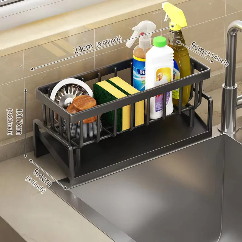 Kitchen Sink Drain Rack Organizer Sponge Storage Faucet Holder Soap Drainer Dishcloth Towel Rack Kitchen Sink Organizer