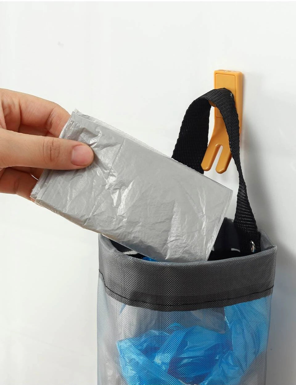 Home Grocery Bag Holder Wall Mount Plastic Bag Holder Dispenser Hanging Storage Trash Garbage Bag Kitchen Garbage Organizer - Thrifty Delights