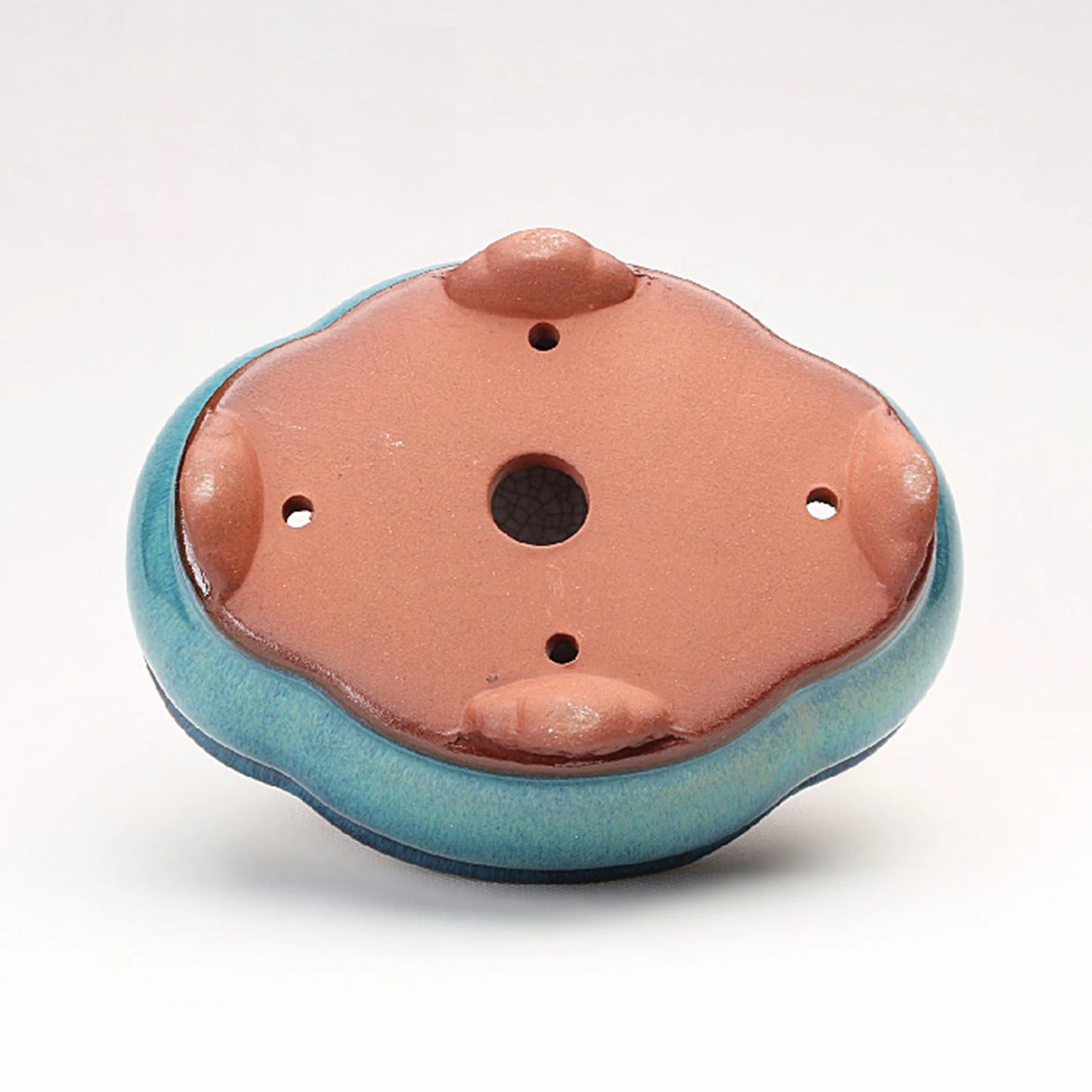 Creative Chinese Style Bonsai Flowerpot Ventilate Purple Sands Ceramic Craft Plant Pot Planter for Home Office Home Decor