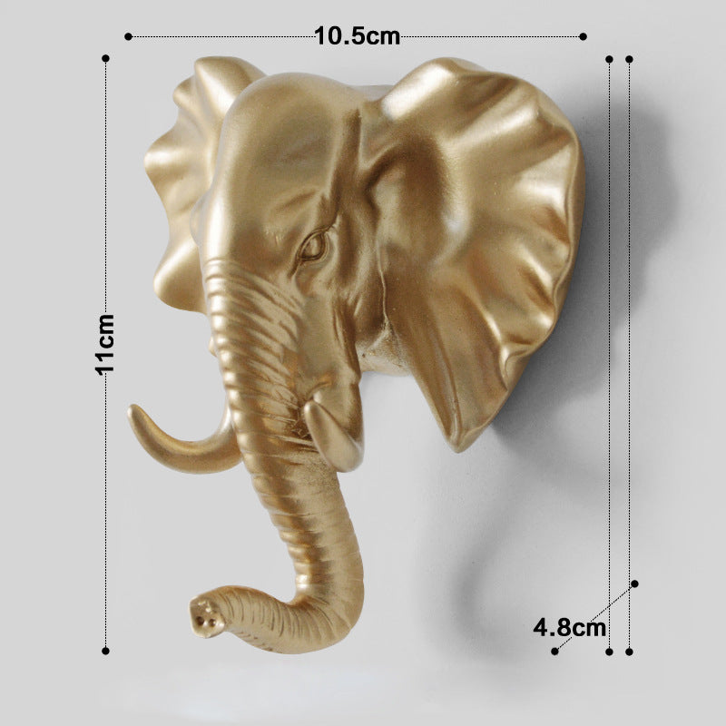 Wall Mounted Hook Animal Head Rack Jacket Cap Wall Mounted Horse Deer Elephant Giraffe Hook Decoration Bathroom Accessories