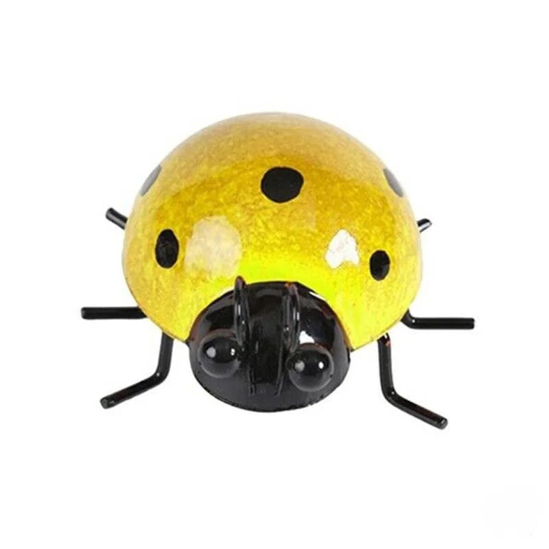 Whimsical Metal Ladybug Wall Decor – Mini Beetle Fence Hanger Sculpture for Garden, Patio & Home Charm