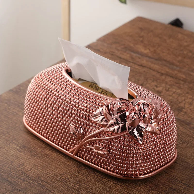 Creative Desktop Kitchen Pumping Tray European Acrylic Tissue Box Fashion KTV Hotel Tissue Box Bar Napkin Box Tissue Boxes