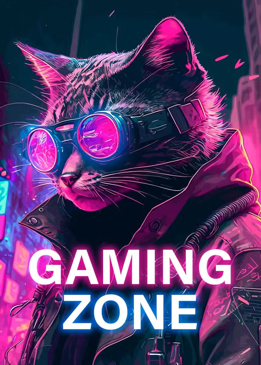 Retro Pop Punk Gaming Gamer Game Zone Poster Aesthetic Abstract Gamepad Girl Canvas Printing Wall Art Picture Kawaii Room Decor