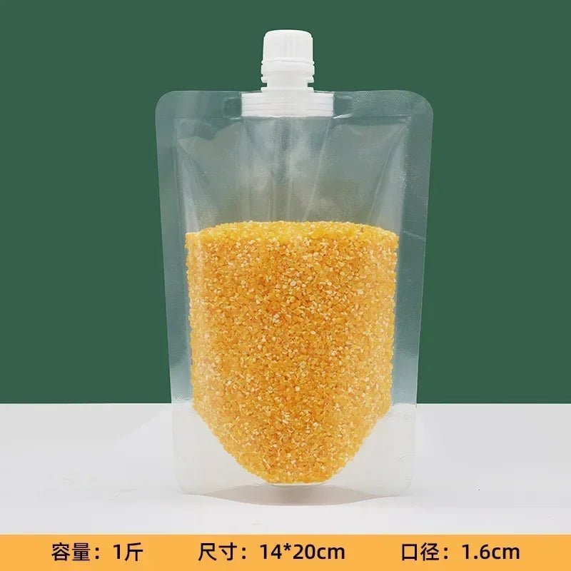 Grains Storage Packaging Bag Rice Dispenser Insect Proof Food Storage Sealed Bag Bean Container Kitchen Organizer with Nozzle - Thrifty Delights