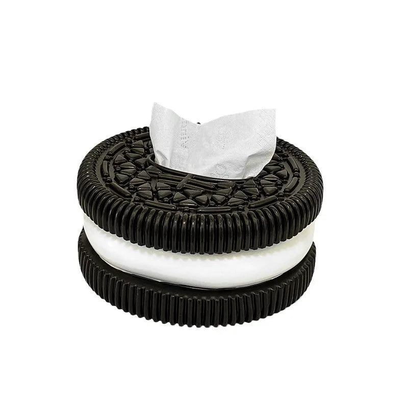 MINISO Oreo-Inspired Tissue Box – Creative Paper Holder for Living Room, Bedroom & Desktop Home Décor
