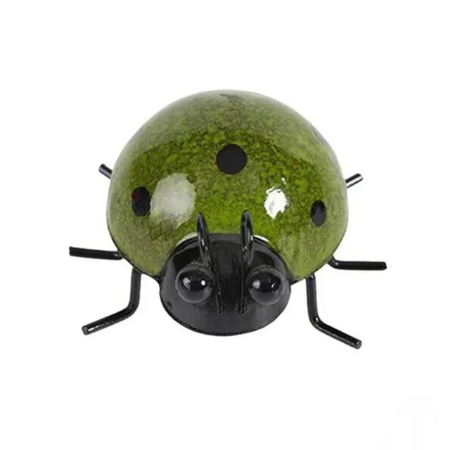 Whimsical Metal Ladybug Wall Decor – Mini Beetle Fence Hanger Sculpture for Garden, Patio & Home Charm