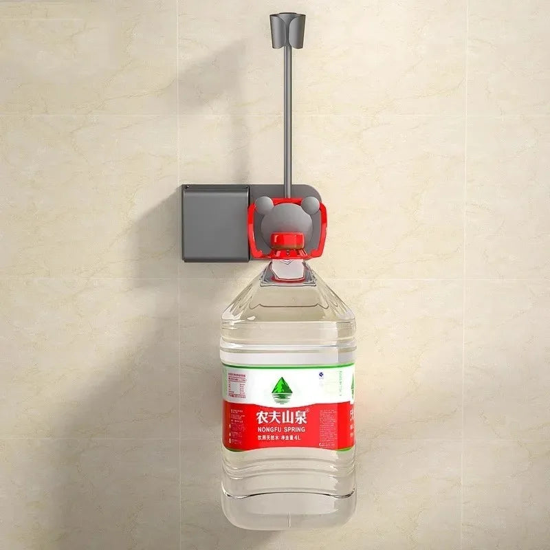 Adjustable Wall-Mounted Hair Dryer Holder – No Punching, Hands-Free Storage Rack with Universal Air Duct Design
