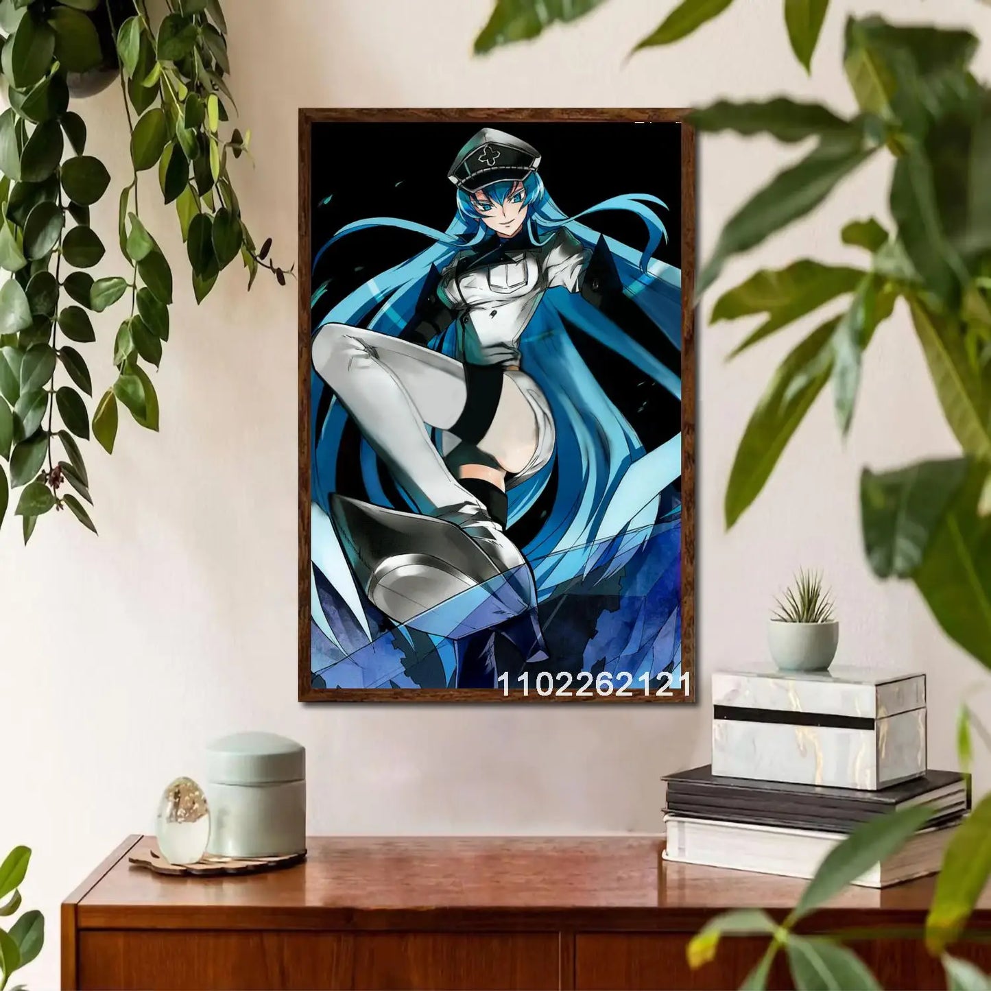 Esdeath Anime Wall Art Poster Personalized Canvas Decor for Modern Family Bedrooms Ideal Gift for Anime Lovers x Inches Home De