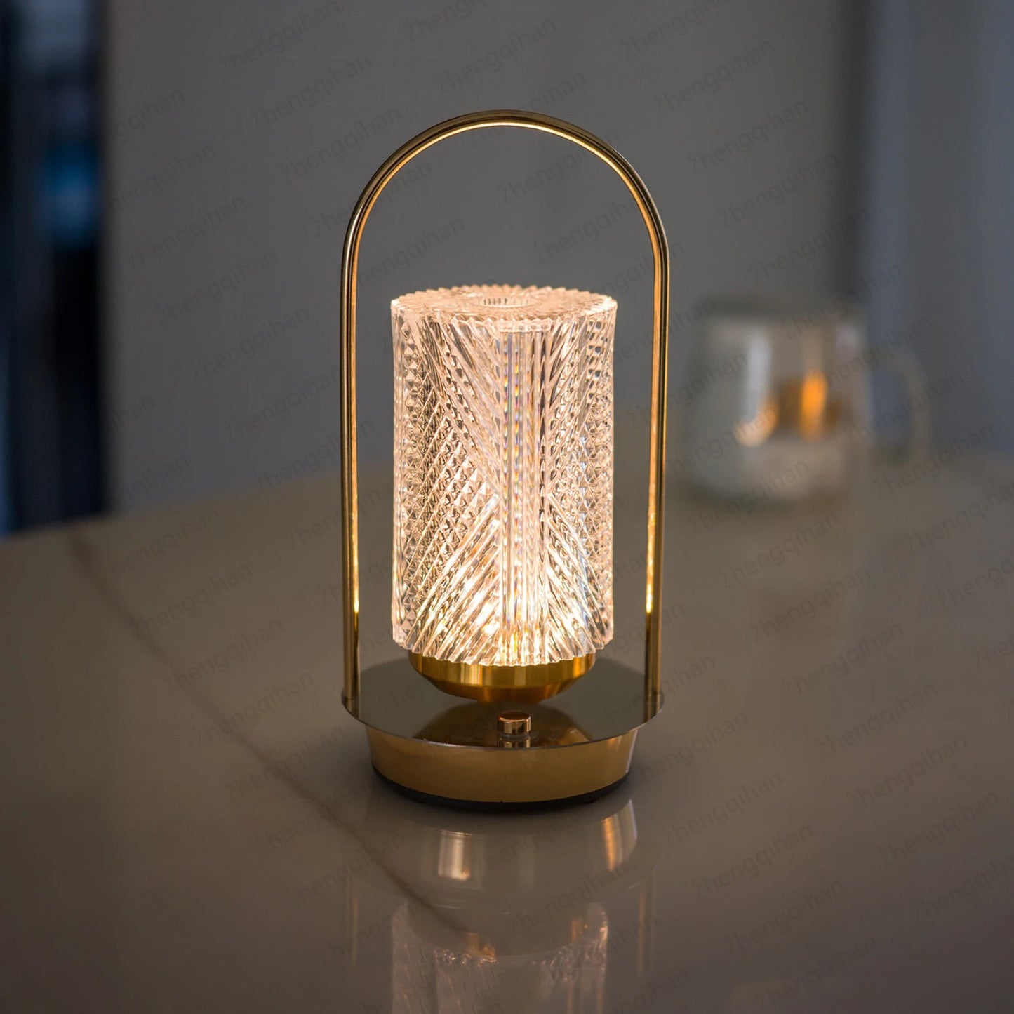 Wireless Crystal Table Lamp – Rechargeable LED Touch Bedside Night Light for Bedroom, Bar & Coffee Décor