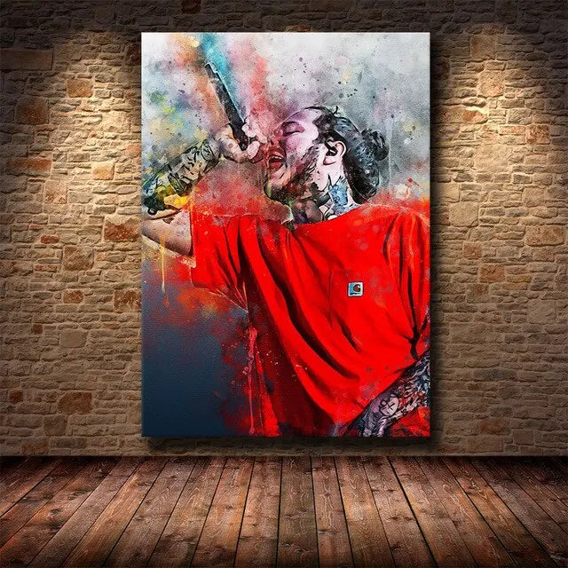 Rock & Roll Pop Art Star Canvas Wall Art | Graffiti Band Portraits & Posters for Home and Office Decor