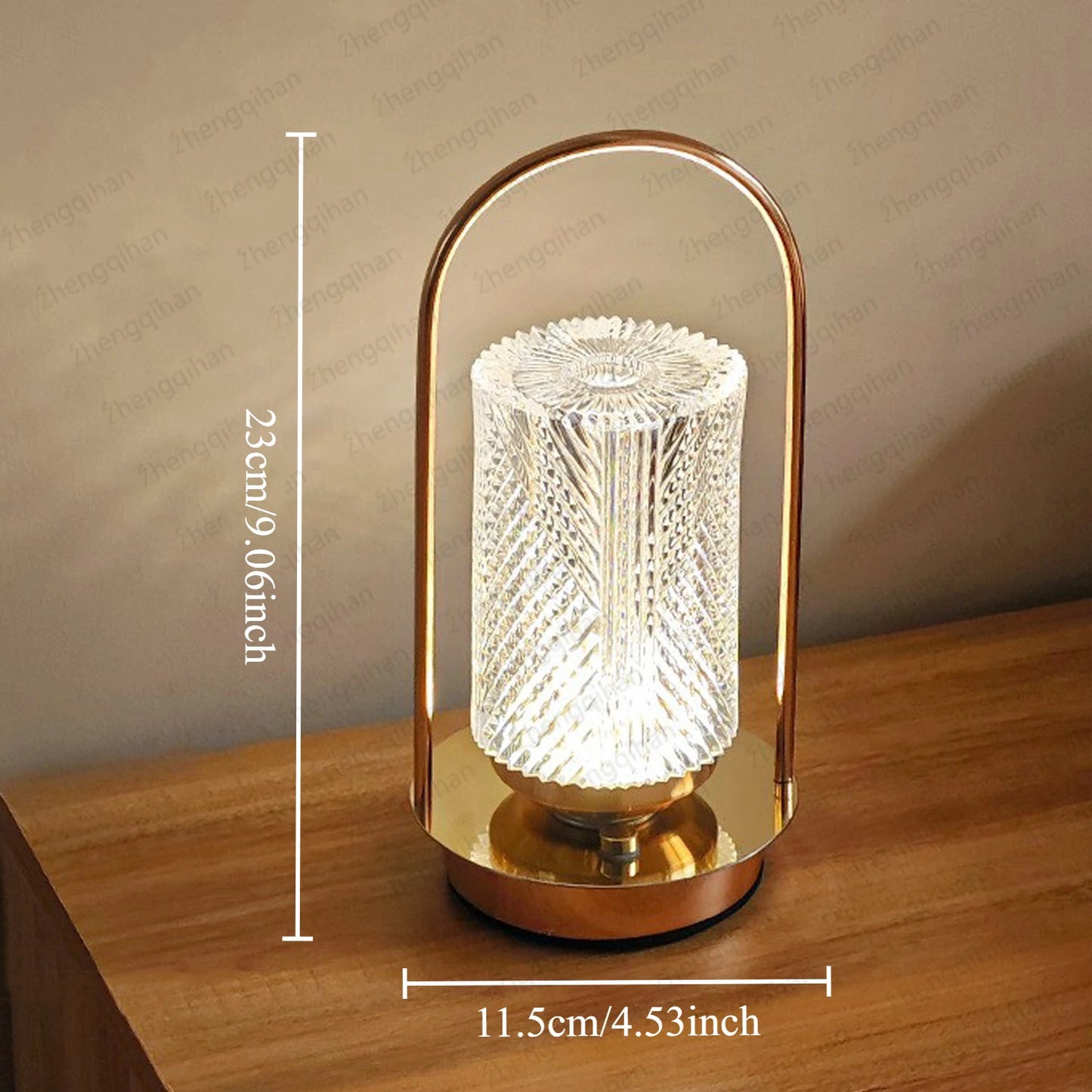 Wireless Crystal Table Lamp – Rechargeable LED Touch Bedside Night Light for Bedroom, Bar & Coffee Décor