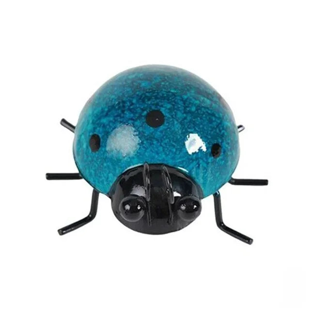 Whimsical Metal Ladybug Wall Decor – Mini Beetle Fence Hanger Sculpture for Garden, Patio & Home Charm