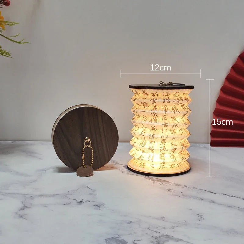 Foldable LED Table Lamp – Touch Dimmable, USB Rechargeable Portable Lantern for Bedroom, Tent, and Bedside Reading
