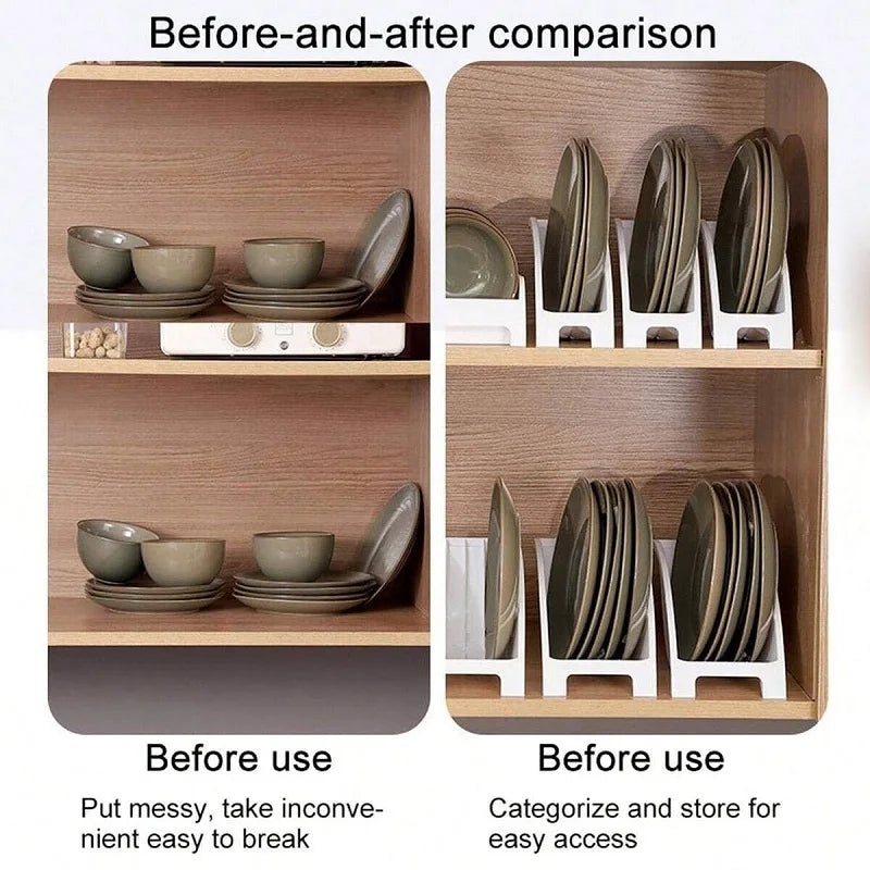 Kitchen Dish Organizer Multifunctional Draining Rack For Homeuse Countertop Easy Access Bowl and Plate Storage and Organization