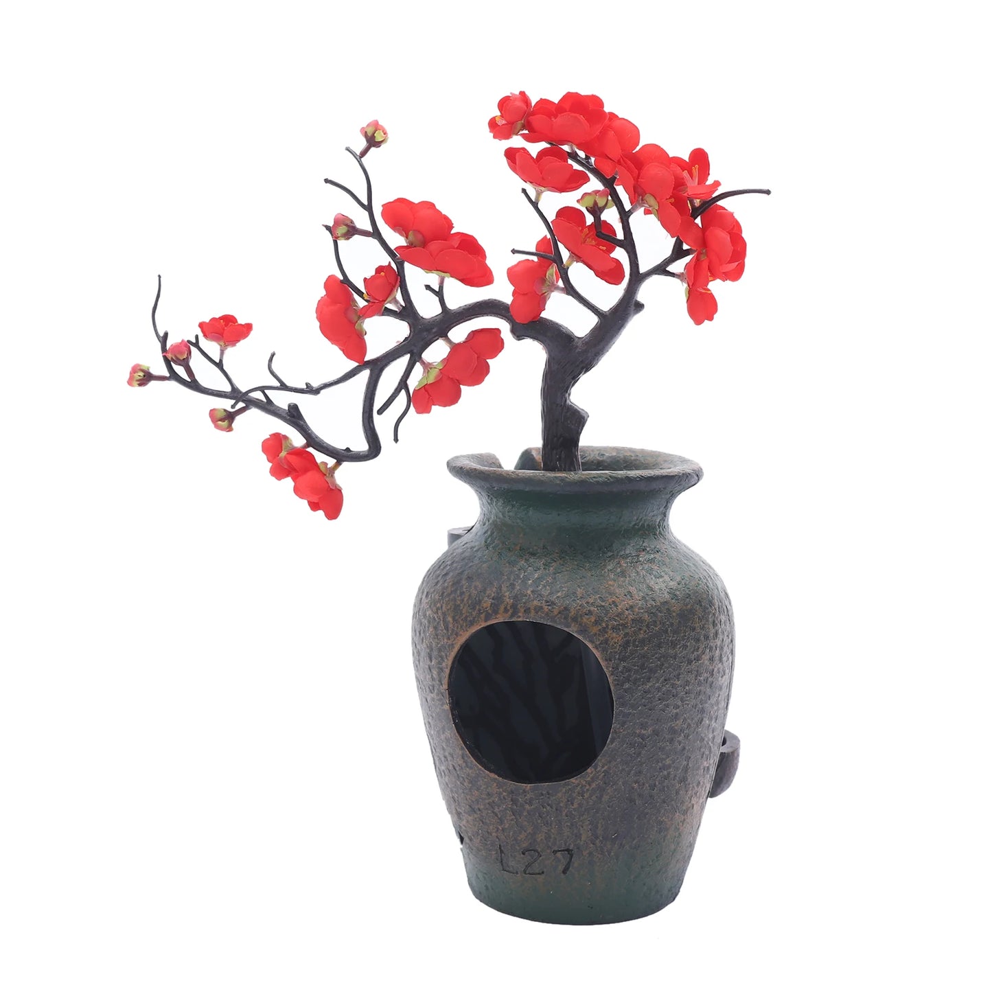 Zen LED Rock Water Fountain – Mini Mist Humidifier with Light, Retro Resin Tabletop Decor for Home & Office Relaxation