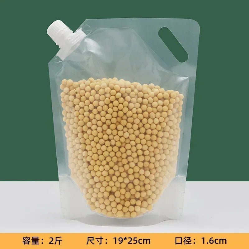 Grains Storage Packaging Bag Rice Dispenser Insect Proof Food Storage Sealed Bag Bean Container Kitchen Organizer with Nozzle - Thrifty Delights