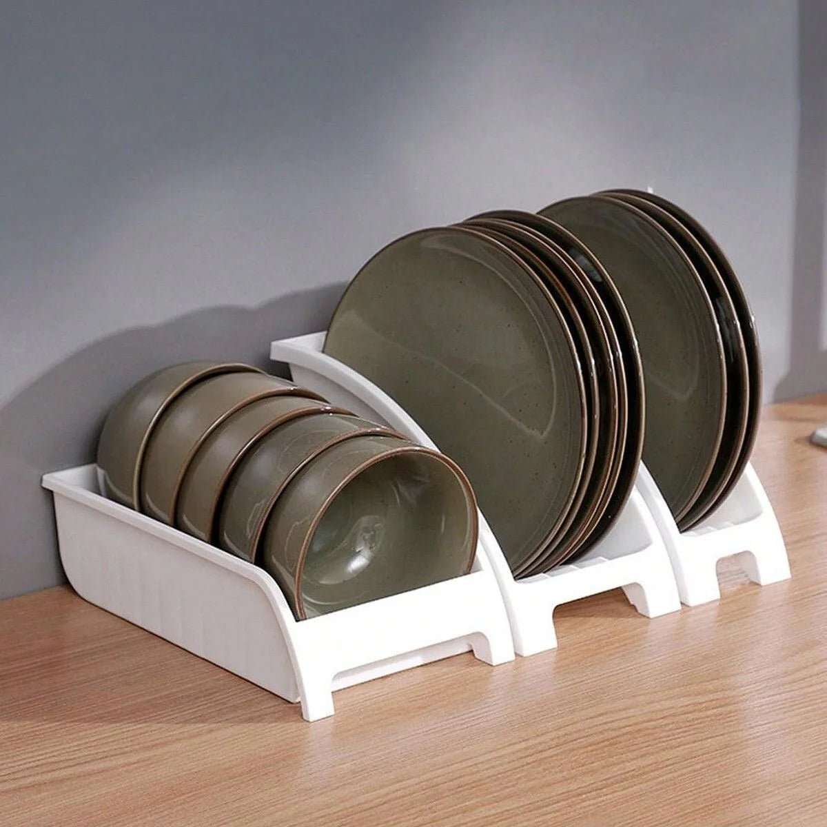 Kitchen Dish Organizer Multifunctional Draining Rack For Homeuse Countertop Easy Access Bowl and Plate Storage and Organization