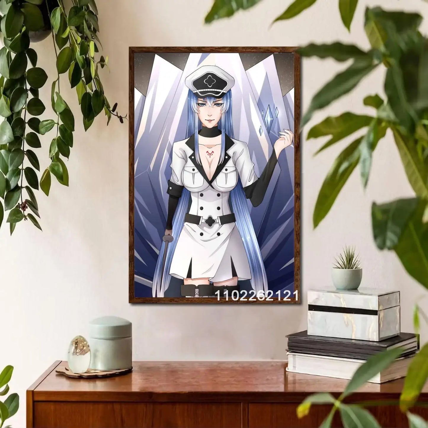 Esdeath Anime Wall Art Poster Personalized Canvas Decor for Modern Family Bedrooms Ideal Gift for Anime Lovers x Inches Home De
