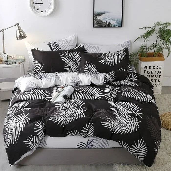 New Comfortable Soft Skin-friendly Cotton Aloe Vera Cotton Four-piece Set Active Cotton Bedding Sheet Quilt Cover