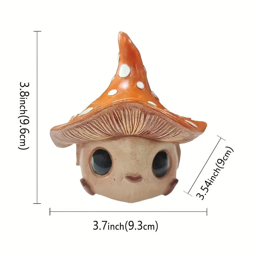 Mushroom outdoor garden decorative statues, suitable for home desks, courtyards, terraces, backyards, and fairy tale gardens
