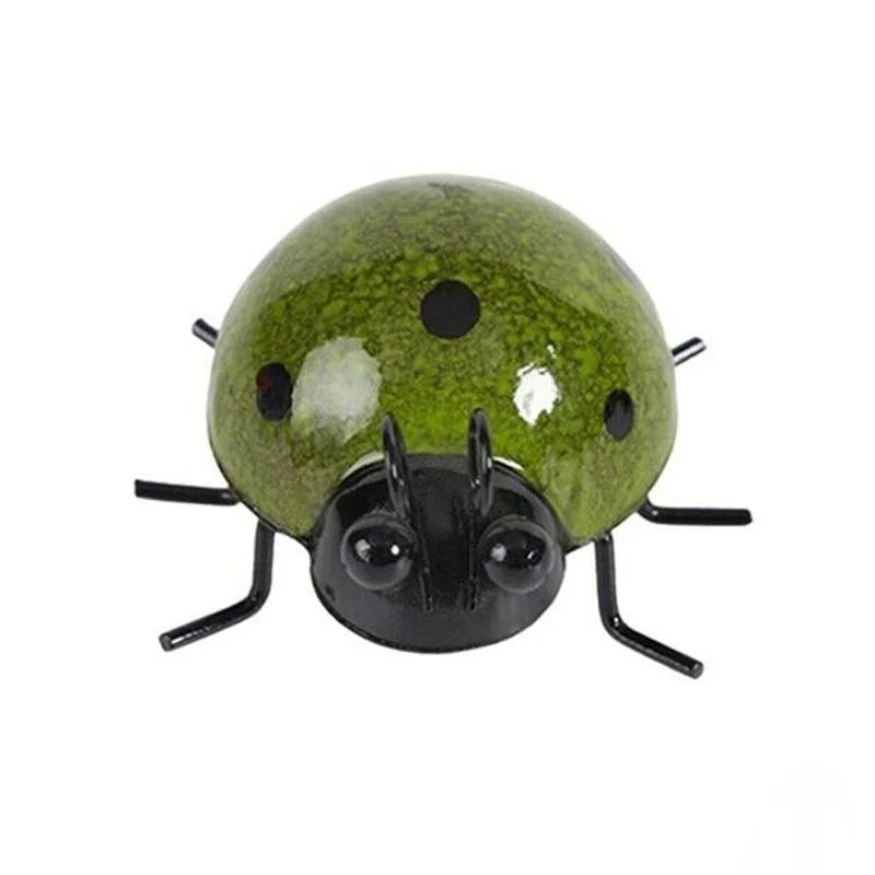 Whimsical Metal Ladybug Wall Decor – Mini Beetle Fence Hanger Sculpture for Garden, Patio & Home Charm