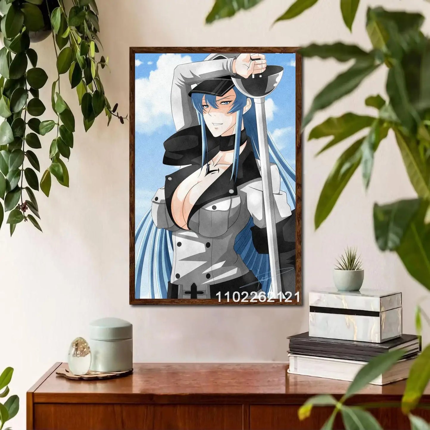 Esdeath Anime Wall Art Poster Personalized Canvas Decor for Modern Family Bedrooms Ideal Gift for Anime Lovers x Inches Home De