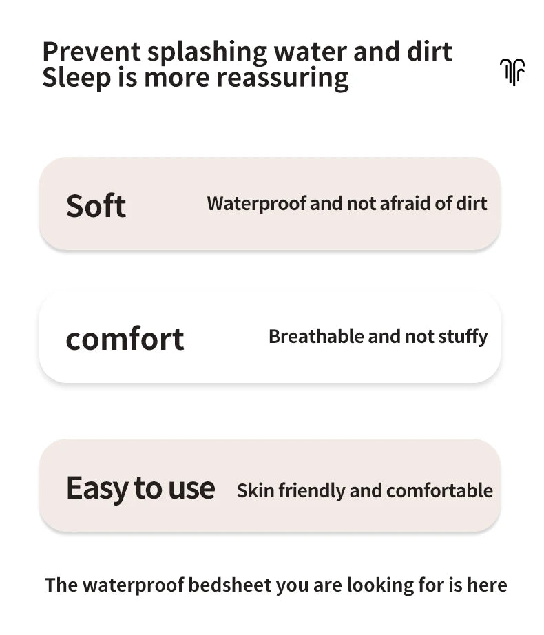 Waterproof Fitted Bed Sheet With 360 Elastic Band Mattress protector Cover Bedspreads for Single Double King Queen Size Bedsheet